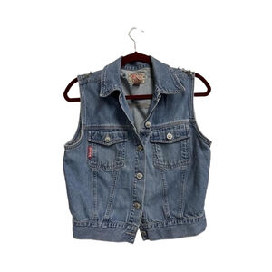 Ki-ko-mo Vintage Custom Denim Vest L/G Blue
